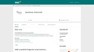 
                            5. Sparkasse Uckermark als Arbeitgeber | XING Unternehmen
