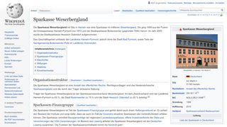 
                            6. Sparkasse Weserbergland – Wikipedia