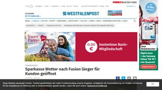 
                            4. Sparkasse Wetter nach Fusion länger für Kunden geöffnet | wp.de ...