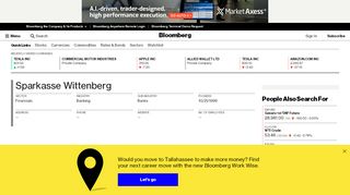 
                            10. Sparkasse Wittenberg: Private Company Information - Bloomberg