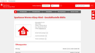 
                            10. Sparkasse Worms-Alzey-Ried - Geschäftsstelle Biblis, Darmstädter Str ...