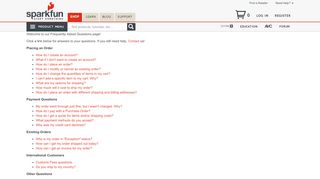 
                            7. SparkFun Site FAQ - SparkFun Electronics