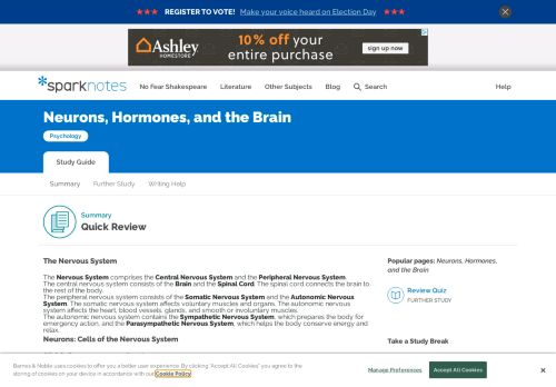 
                            13. SparkNotes: Neurons, Hormones, and the Brain: Quick Review