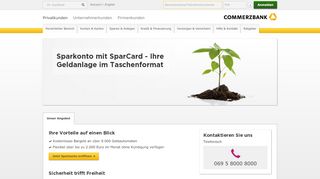 
                            7. Sparkonto mit SparCard für mehr Flexibilität - Commerzbank