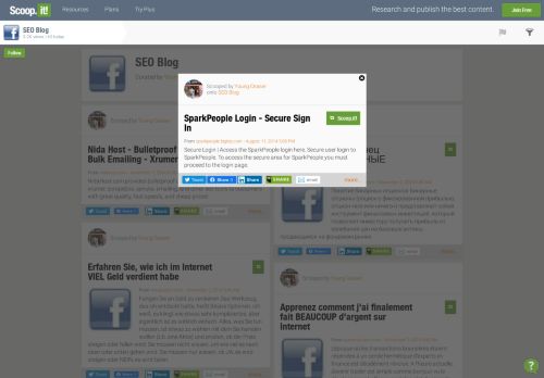 
                            12. SparkPeople Login - Secure Sign In | SEO Blog |... - Scoop.it