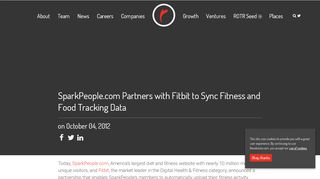 
                            9. SparkPeople.com Partners with Fitbit to Sync Fitness and Food ...