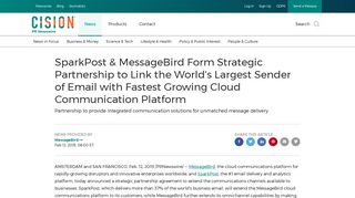 
                            5. SparkPost & MessageBird Form Strategic Partnership to Link the ...