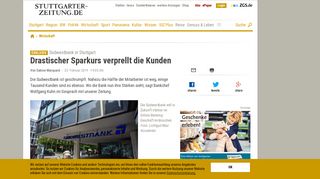 
                            9. Sparkurs der Südwestbank: Filialschließungen verprellen ...