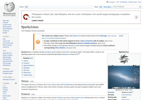 
                            11. SparkyLinux - Wikipedia