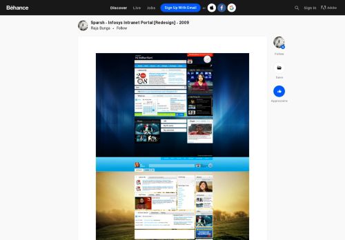 
                            11. Sparsh - Infosys Intranet Portal [Redesign] - 2009 on Behance