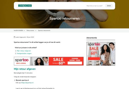 
                            6. Spartoo retourneren | februari 2019 | Mijn bestelling GRATIS ...