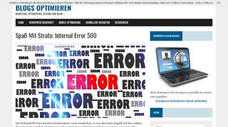 
                            10. Spaß mit Strato: Internal Error 500 | Blogs optimieren