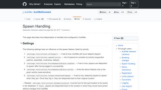 
                            7. Spawn Handling · AuthMe/AuthMeReloaded Wiki · GitHub