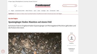 
                            5. Spaziergänger finden Munition auf einem Feld | Frankenpost