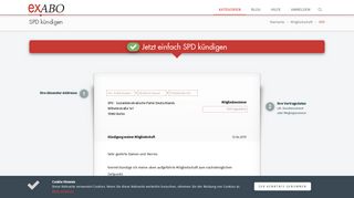 
                            9. SPD online kündigen mit geprüften Kündigungsvorlagen - Exabo