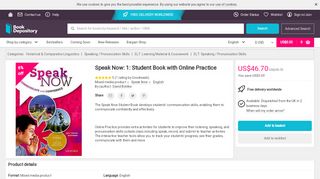 
                            12. Speak Now: 1: Student Book with Online Practice : David Bohlke ...