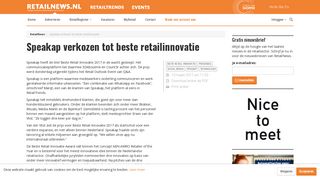 
                            7. ​Speakap verkozen tot beste retailinnovatie - RetailNews.nl