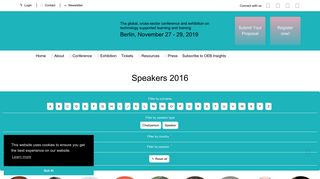 
                            12. Speakers 2016 | OEB