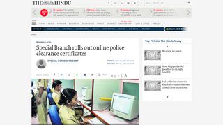 
                            7. Special Branch rolls out online police clearance certificates - The Hindu