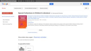 
                            9. Special Collections in Children's Literature: An International Directory