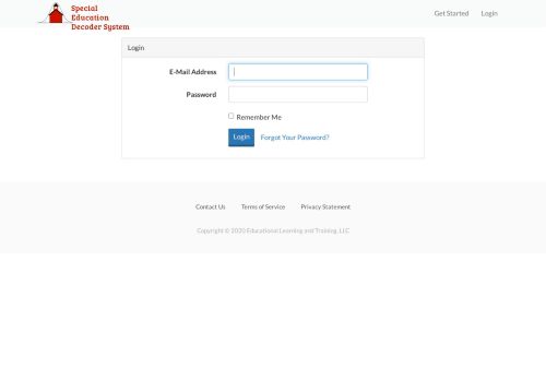 
                            2. Special Education Decoder System - Login