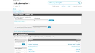 
                            6. Special Offers. Official Ticketmaster site