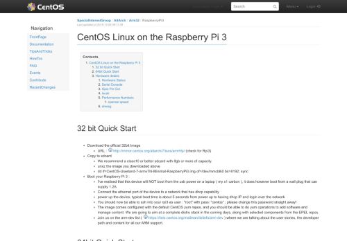 
                            2. SpecialInterestGroup/AltArch/Arm32/RaspberryPi3 - CentOS Wiki