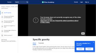 
                            13. Specific gravity (video) | Fluids | Khan Academy
