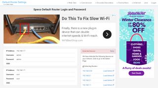 
                            3. Speco Default Router Login and Password - Clean CSS