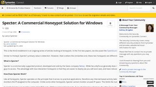 
                            12. Specter: A Commercial Honeypot Solution for Windows | Symantec ...