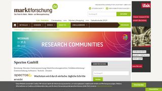 
                            9. Spectos GmbH | marktforschung.de