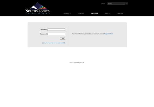 
                            1. Spectrasonics - Support - User Accounts Login