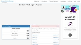 
                            4. Spectrum Default Login & Password - Clean CSS