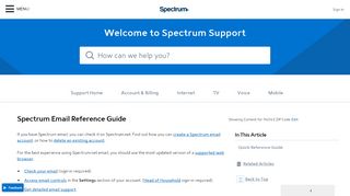 
                            12. Spectrum Email Reference Guide Quick reference ... - Spectrum.net