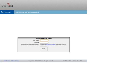 
                            8. Spectrum Kiosk Login - Alorica