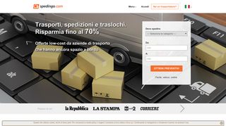 
                            2. Spedingo.com: Trasporti e spedizioni low cost