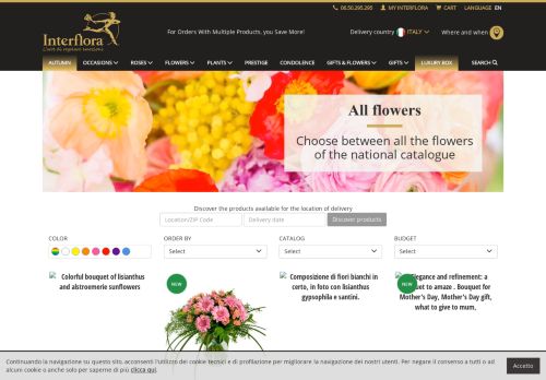 
                            5. Spedire fiori in Italia con consegna a domicilio - Interflora