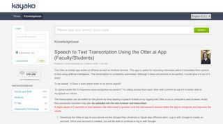 
                            11. Speech to Text Transcription Using the Otter.ai App (Faculty/Students ...