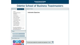 
                            11. Speech Videos - Odette School of Business Toastmasters