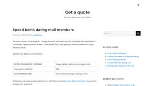 
                            5. Speed boink dating mail members