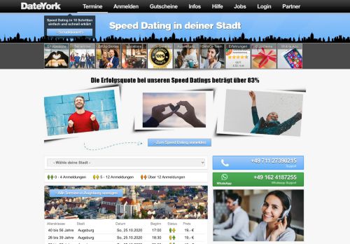 
                            8. Speed Dating bei DateYork - Nur 19,- € - Speed Dating oder Geld zurück