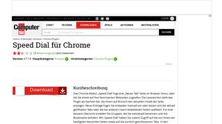 
                            6. Speed Dial für Chrome 67.7.8 - Download - COMPUTER BILD
