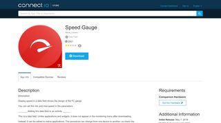 
                            10. Speed Gauge | Garmin Connect IQ