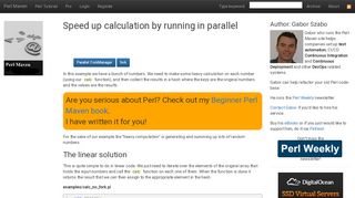 
                            13. Speed up calculation by running in parallel - Perl Maven