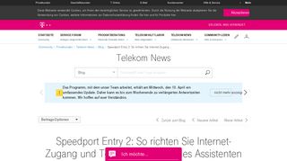 
                            1. Speedport Entry 2: So richten Sie Internet-Zugang und Telefonie mit ...