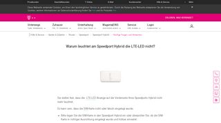 
                            4. Speedport Hybrid-LTE -LED leuchtet nicht - Telekom