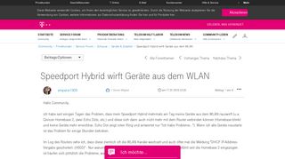 
                            7. Speedport Hybrid wirft Geräte aus dem WLAN - Telekom hilft Community