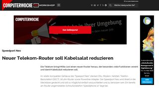 
                            11. Speedport Neo: Neuer Telekom-Router soll Kabelsalat reduzieren ...