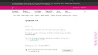 
                            2. Speedport W 501V | Telekom Hilfe