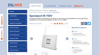 
                            12. Speedport W 700V: Funktionen, Technische Details und Bilder